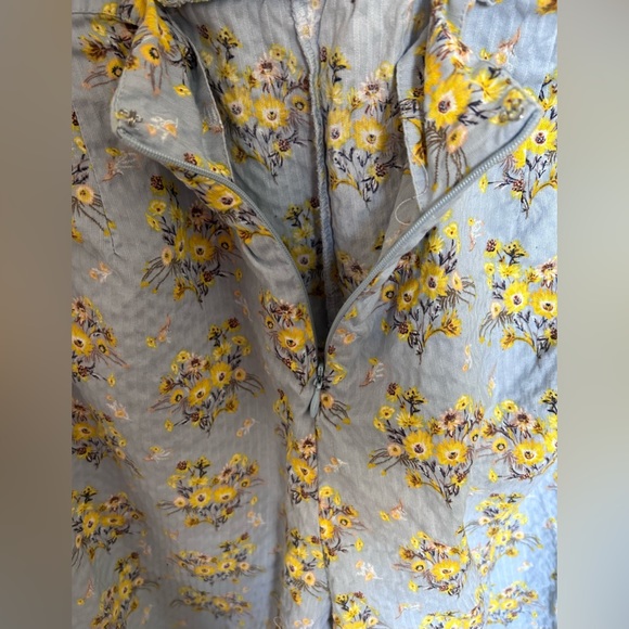 Happy x Nature by Kate Hudson Floral Jumpsuit Cotton Tie Back Wide Leg Size 12 - Picture 9 of 10